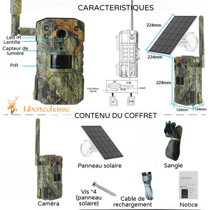 Caméra de Chasse Solaire 4K prémium